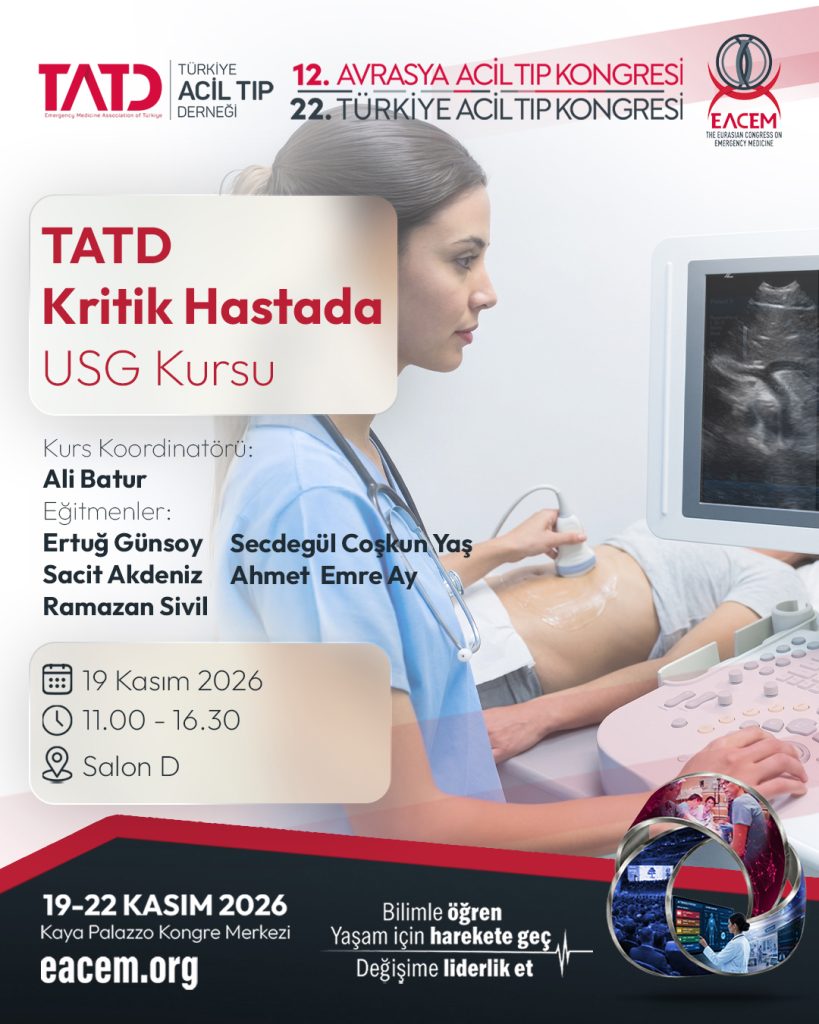 TATD Kritik Hastada USG Kursu